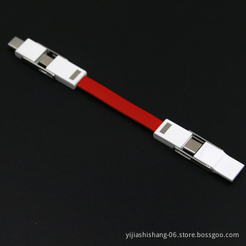 Yijiashishang Factory Wholesale 4 in 1 Magnetic Keychain USB Cable for Android,IOS,USB C(Type C)